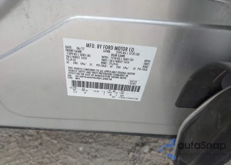 2017 Ford Edge Sport z USA, uszkodzony, nr VIN 2FMPK4AP6HBC28618